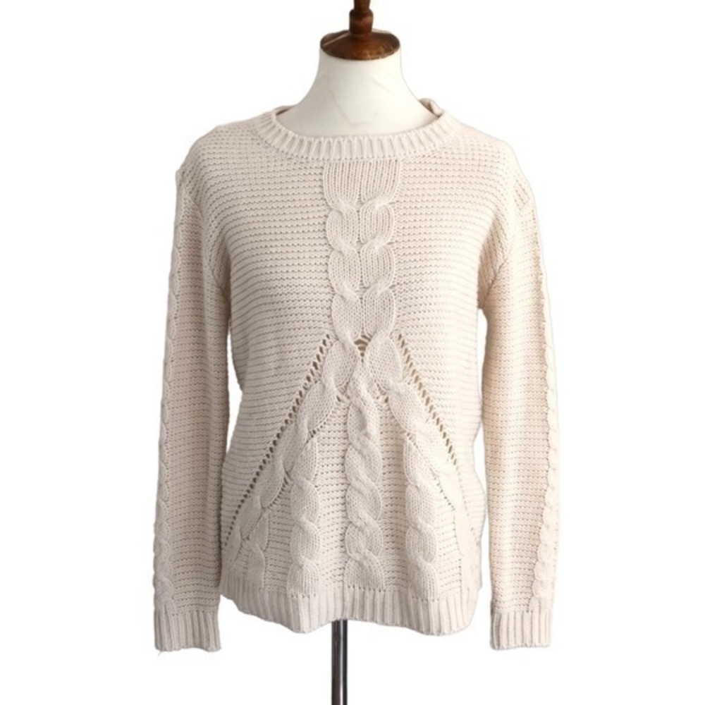 Urban Day cream cable knit sweater